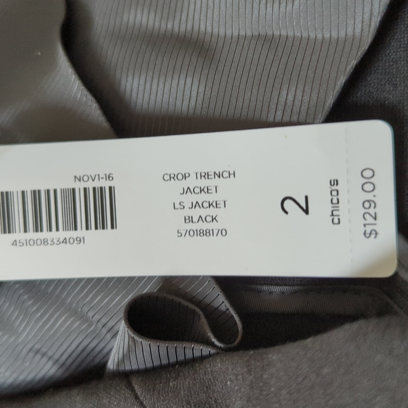 Chicos Cropped Trench Jacket - Picture 16 of 16